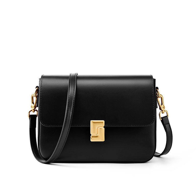 Covent Garden Box Bag – Leather – Black