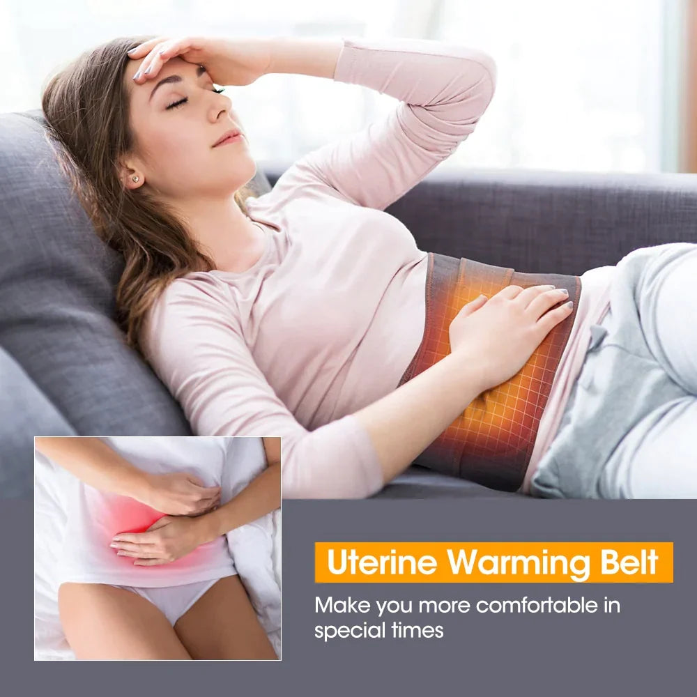 Heated Back Massager Belt – Cordless Heating Pad for Back with Vibration