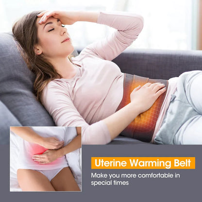 Heated Back Massager Belt – Cordless Heating Pad for Back with Vibration