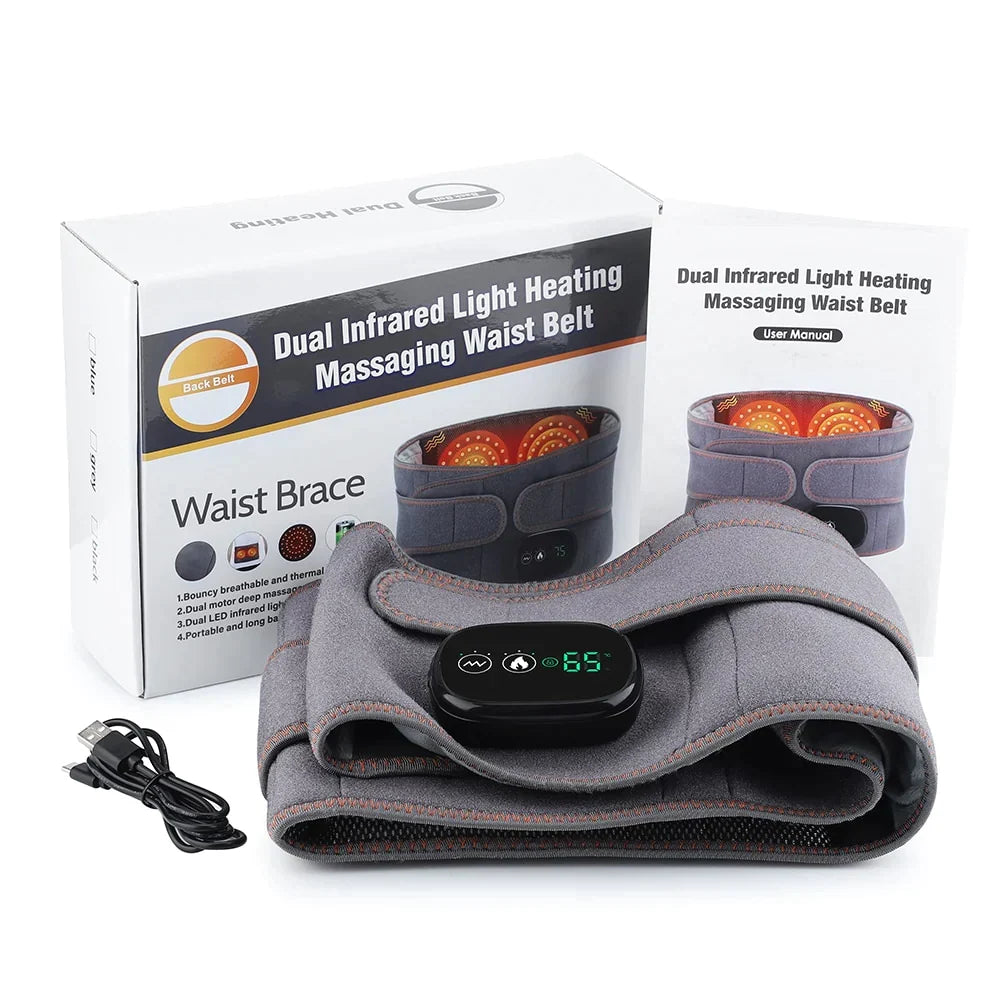Heated Back Brace with Vibration Massage – Cordless
