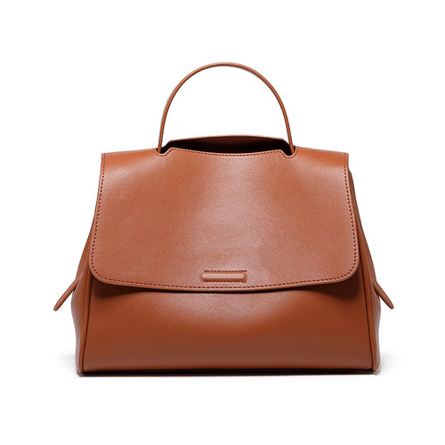 Clara flap satchel, worn