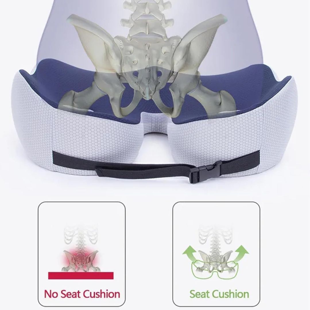 Adjustable Memory Foam Sit Bone Seat Cushion