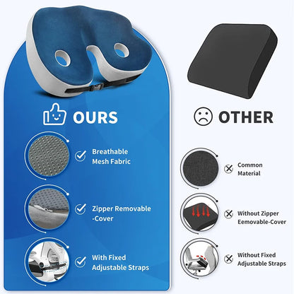 Adjustable Memory Foam Sit Bone Seat Cushion