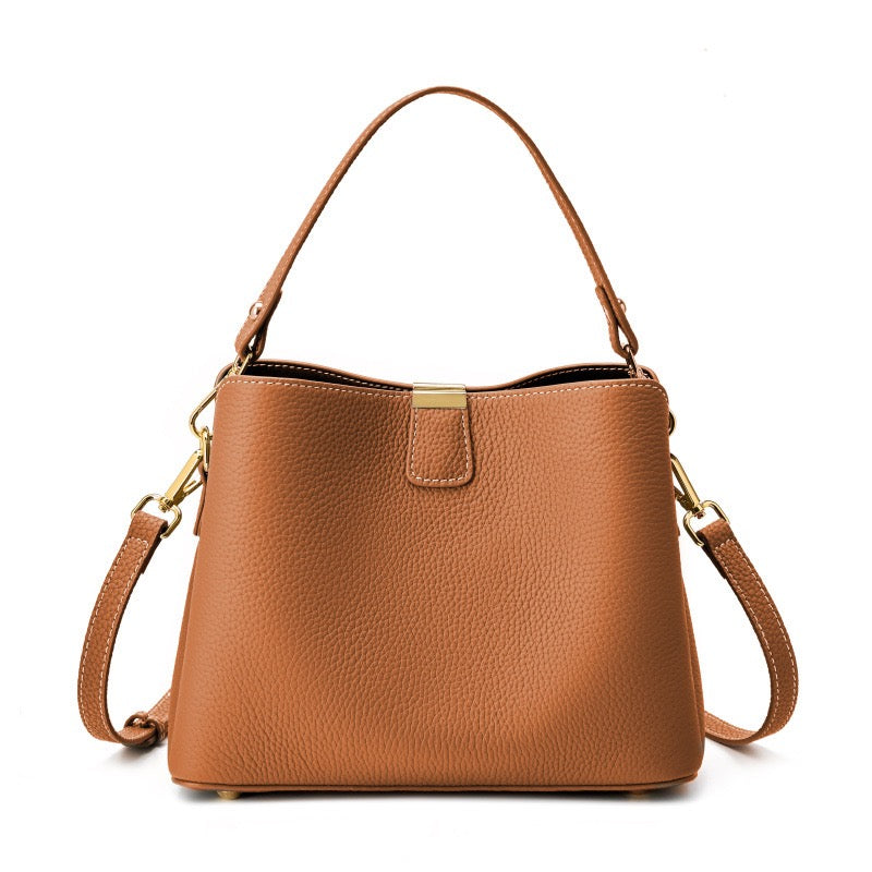 Holland Park Bucket Bag – Leather – Orange Brown