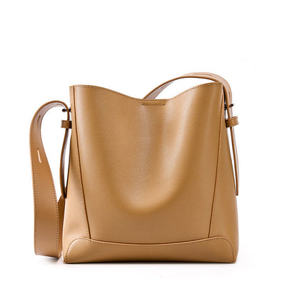 Greenwich Bucket Bag – Leather – Khaki