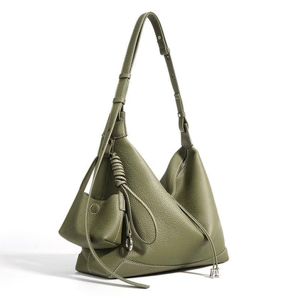 Highgate Dumpling Bag – Leather – Mustard Green