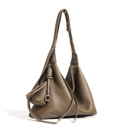Highgate Dumpling Bag – Leather – Taupe