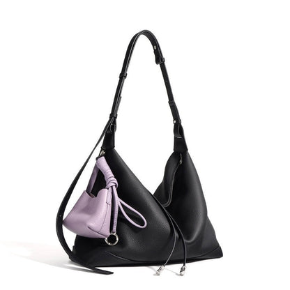 Highgate Dumpling Bag – Leather – Purple