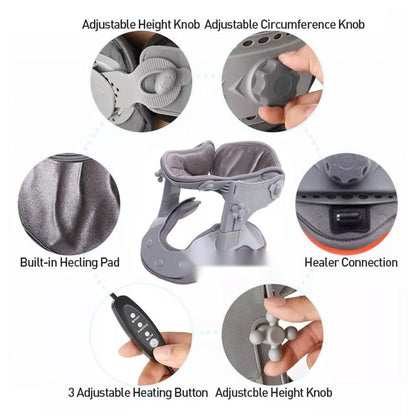 Neck Stretcher with Heat – Adjustable Cervical Neck Traction Device for Home