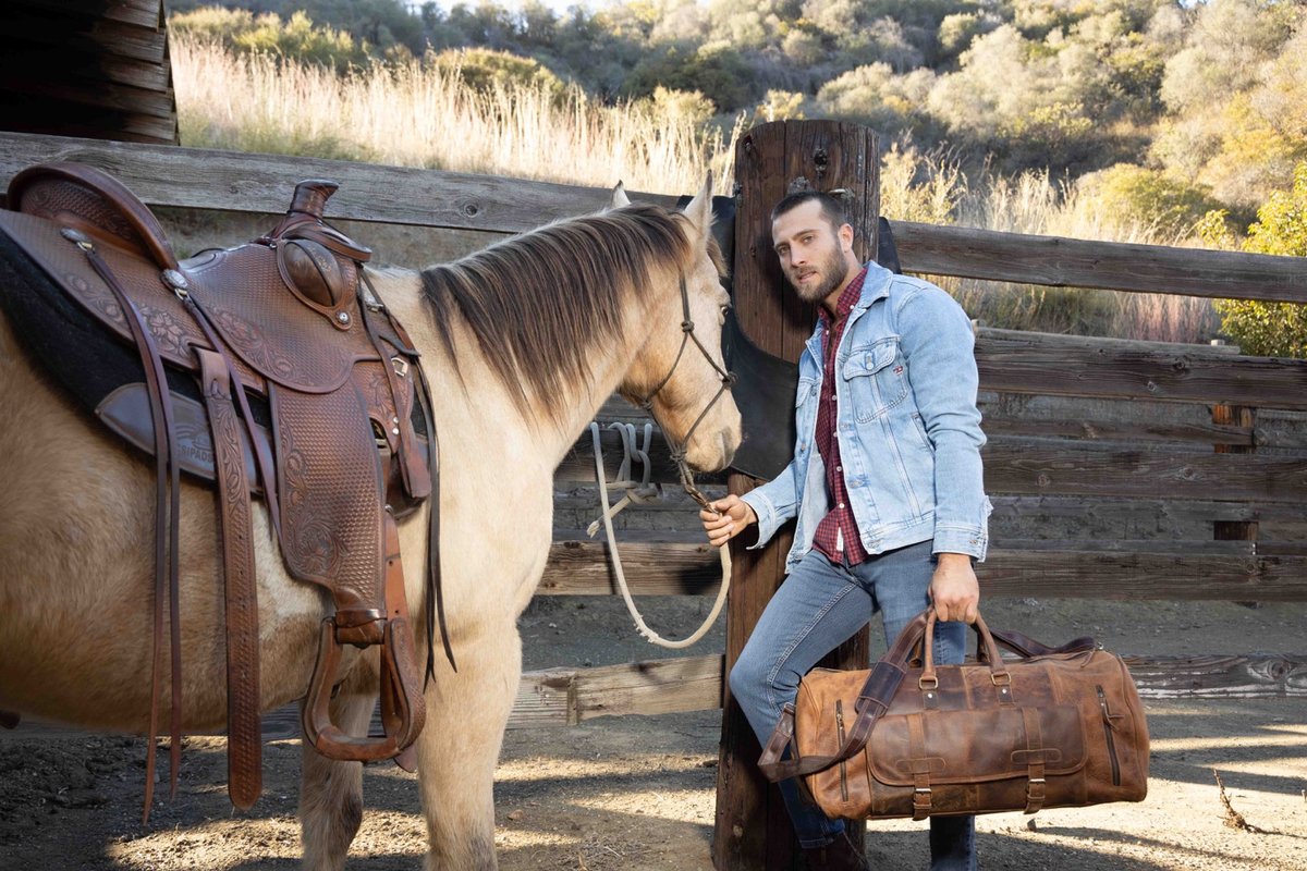 Juniper Leather Duffel Bag for Men