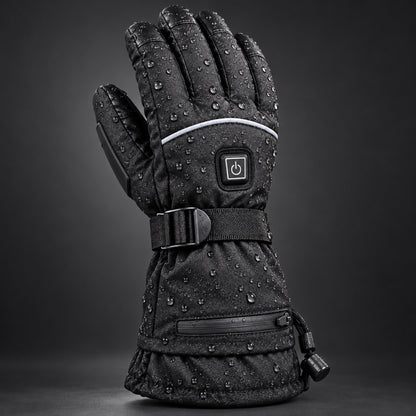 Water beading on the water-resistant glove shell