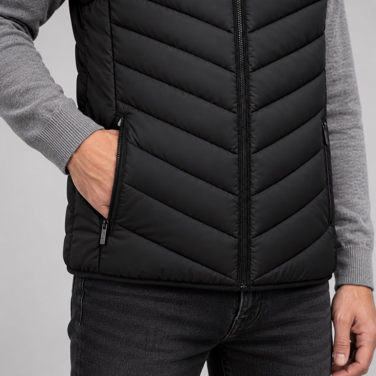 Zip hand pocket close-up